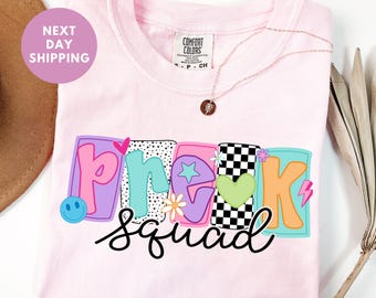 Prek Squad Shirt, Teacher Comfort Colors® Shirt, Pre-K Shirt for Teacher, PreK Squad Teacher Team Tee, Back to School Shirt, Teacher Gift