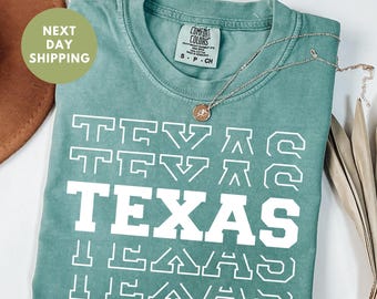 Comfort Colors® Texas Shirt,  State of Texas Shirt, Cute Texas TShirt, Texas Pride T-Shirt, Vintage Retro TX Trip Tees, Vintage Texas Gift