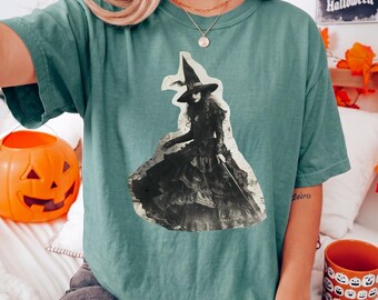 Vintage Girls Will Be Girls Witch Comfort Colors® Shirt, Funny Witch Vintage Shirt, Halloween Witchy Vibes Tee