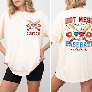 Comfort Colors® Game Day Baseball-Shirt, benutzerdefiniertes Baseball-Shirt, personalisiertes Baseball-Mama-Shirt, Baseball-Geschenk-T-Shirt, Baseball-Fan-Shirt