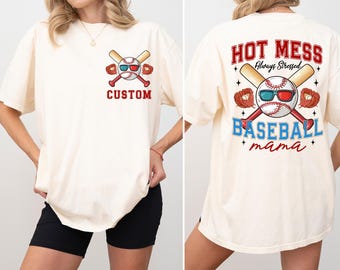 Comfort Colors® Game Day Baseball Shirt, Custom Baseball Shirt, Personalized Baseball Mama Shirt, Baseball Gift Tee, Baseball Fan Shirt