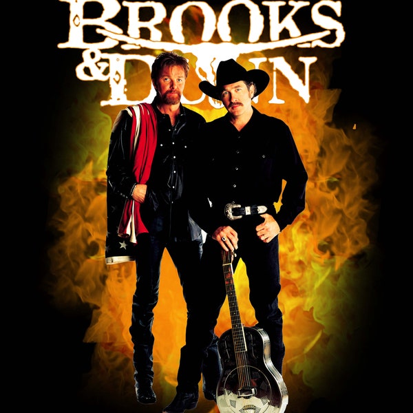 Brooks & Dunn T Shirt Design PNG Instant Download