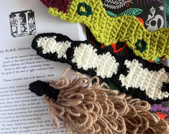 Crochet Halloween Bookmarks – Witch, Skeleton, Wolfman Patterns (DIY Download)