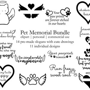 Huisdier Memorial SVG bundel, hond Memorial SVG, huisdier verlies SVG, kat Memorial, hond verlies SVG, Angel Wings SVG, huisdier in de hemel, commercieel gebruik, verlies van de kat