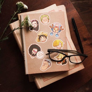 One Piece anime stickers sheets