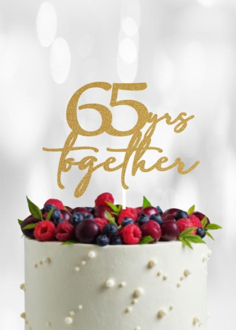 65 Years Together, 65th Anniversary Cake Topper, 65th Wedding