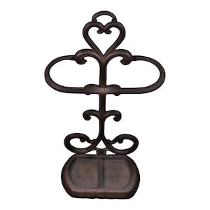 Cast iron vintage style umbrella stand back