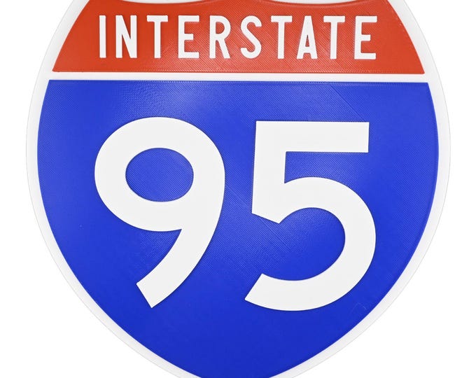 Interstate 95 - Road Sign Replica - Etsy