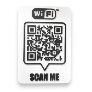 Custom WiFi QR Code Wall Sign - Seamless Connectivity for Airbnb, Office, and Home