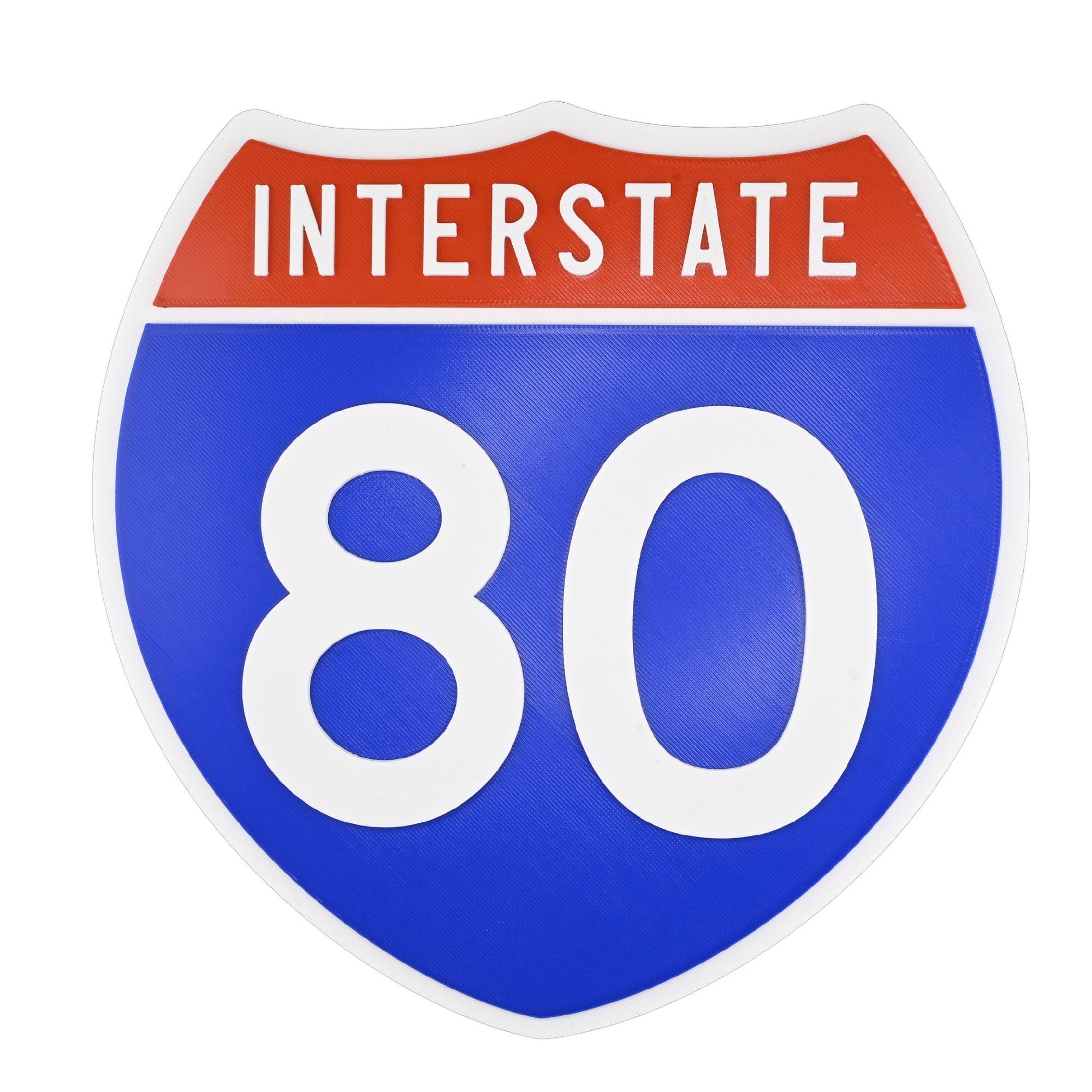 Interstate 80 - Road Sign Replica