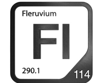 Flerovium Element Tile, Fl Periodic Table Wall Decor, Post-transition Metal Chemistry Gift, Science Teacher Classroom Decor