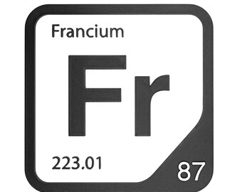 Francium Element Tile, Fr Periodic Table Wall Decor, Alkali Metal Chemistry Gift, Science Teacher Classroom Decor