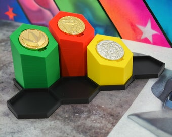 Power Rangers Coin Holder Stand: Display Organizer for Legacy, Lightning, Vintage Coins