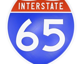 Interstate 65- Road Sign Replica