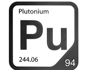 Plutonium Element Tile, Pu Periodic Table Wall Decor, Actinide Chemistry Gift, Science Teacher Classroom Decor