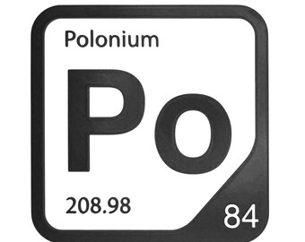 Polonium Element Tile, Po Periodic Table Wall Decor, Post-transition Metal Chemistry Gift, Science Teacher Classroom Decor