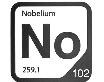 Nobelium Element Tile, No Periodic Table Wall Decor, Actinide Chemistry Gift, Science Teacher Classroom Decor