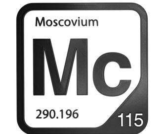Moscovium Element Tile, Mc Periodic Table Wall Decor, Post-transition Metal Chemistry Gift, Science Teacher Classroom Decor