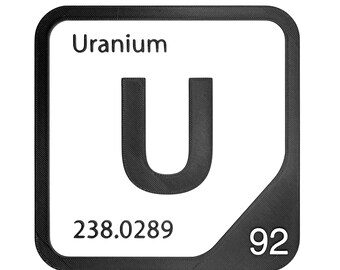 Uranium Element Tile, U Periodic Table Wall Decor, Actinide Chemistry Gift, Science Teacher Classroom Decor