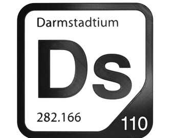 Darmstadtium Element Tile, Ds Periodic Table Wall Decor, Transition Metal Chemistry Gift, Science Teacher Classroom Decor