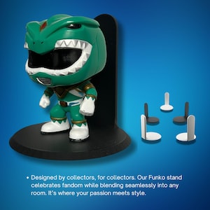 Funko Pop Stand | 4.41&quot; x 4&quot; Premium Plastic Display Base | Compatible with Funko Figures | Black & White | Easy Installation