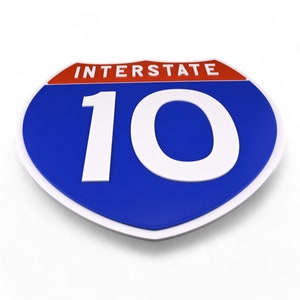 Interstate 10 - Road Sign Replica