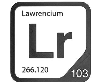 Lawrencium Element Tile, Lr Periodic Table Wall Decor, Actinide Chemistry Gift, Science Teacher Classroom Decor