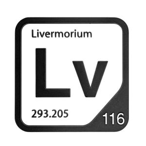 Livermorium Element Tile, Lv Periodic Table Wall Decor, Post-transition Metal Chemistry Gift, Science Teacher Classroom Decor