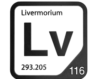 Livermorium Element Tile, Lv Periodic Table Wall Decor, Post-transition Metal Chemistry Gift, Science Teacher Classroom Decor