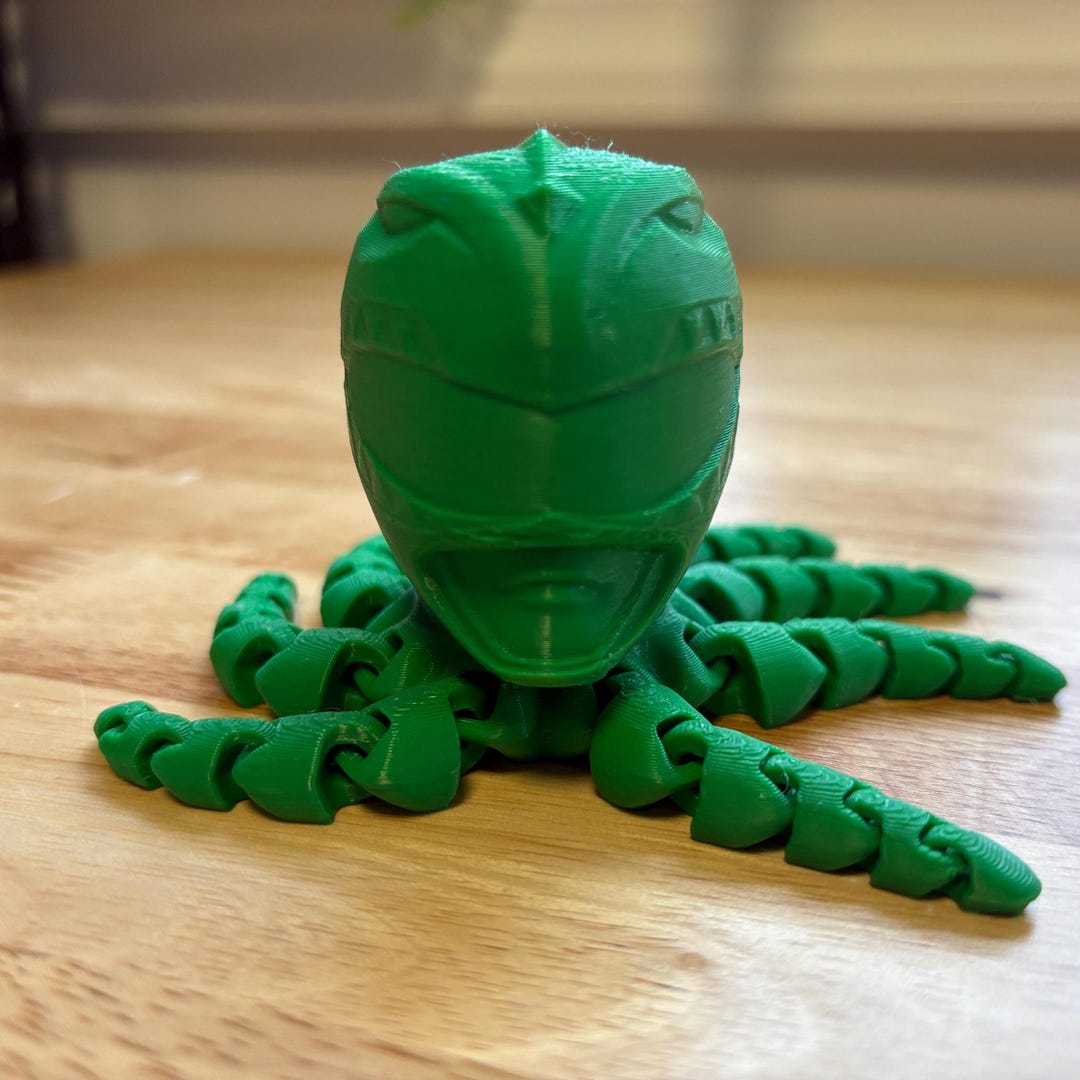 Mighty Morphin Octo Power Rangers | Articulated Fidget Toy Gift | Green ...