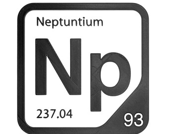 Neptunium Element Tile, Np Periodic Table Wall Decor, Actinide Chemistry Gift, Science Teacher Classroom Decor