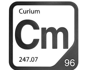 Curium Element Tile, Cm Periodic Table Wall Decor, Actinide Chemistry Gift, Science Teacher Classroom Decor