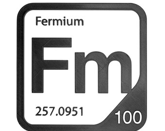 Fermium Element Tile, Fm Periodic Table Wall Decor, Actinide Chemistry Gift, Science Teacher Classroom Decor