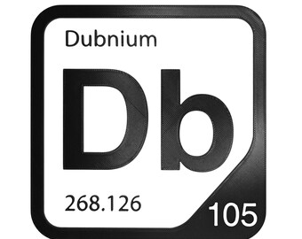Dubnium Element Tile, Db Periodic Table Wall Decor, Transition Metal Chemistry Gift, Science Teacher Classroom Decor