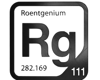 Roentgenium Element Tile, Rg Periodic Table Wall Decor, Transition Metal Chemistry Gift, Science Teacher Classroom Decor