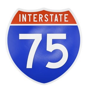 Interstate 75 - Replica del cartello stradale