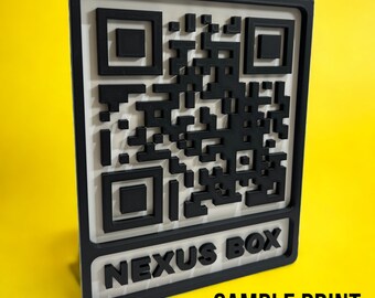3D Custom QR Code Wall Art Personalized QR Code Sign for Home