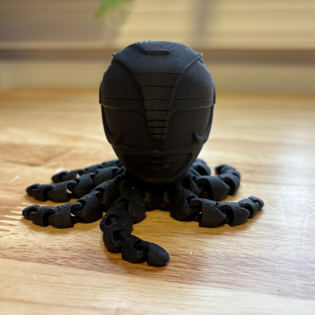 Mighty Morphin Octo Power Rangers | Articulated Fidget Toy Gift | Black ...