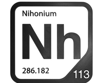 Nihonium Element Tile, Nh Periodic Table Wall Decor, Post-transition Metal Chemistry Gift, Science Teacher Classroom Decor