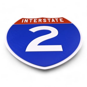 Interstate 2 - Road Sign Replica