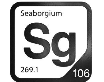Seaborgium Element Tile, Sg Periodic Table Wall Decor, Transition Metal Chemistry Gift, Science Teacher Classroom Decor