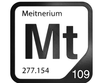 Meitnerium Element Tile, Mt Periodic Table Wall Decor, Transition Metal Chemistry Gift, Science Teacher Classroom Decor