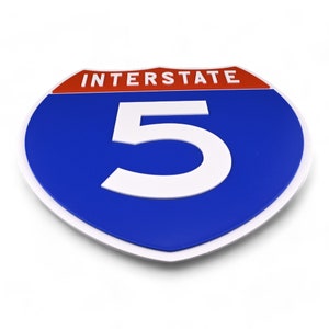 Interstate 5 - Road Sign Replica