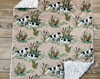 RTS Pheasant Minky Baby Blanket, Wild Game Hunting, Hunting Nursery, Pheasant Hunting  Baby Blanket, Neutral Baby Blanket, Bird Dog Hunting