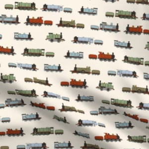 CM Simple Trains Minky Blanket
