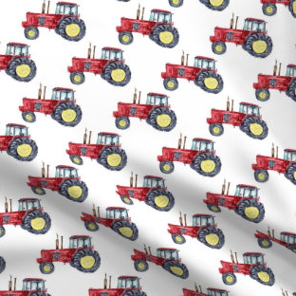 CM Green or Red Tractor Minky Blanket