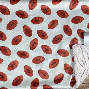 Pick Your Size Football Minky Blanket, Sports Baby Blanket, Football Throw Blanket, Football Nursery Theme, Vintage Football, Football Gift