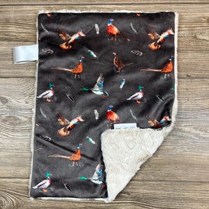 Mallard Duck Minky Lovey, Minky Lovey, Faux Fur Lovey, Duck Lovey, Pheasant Lovey, Duck Nursery, Wild Game Lovey, Hunting Nursery, Outdoors