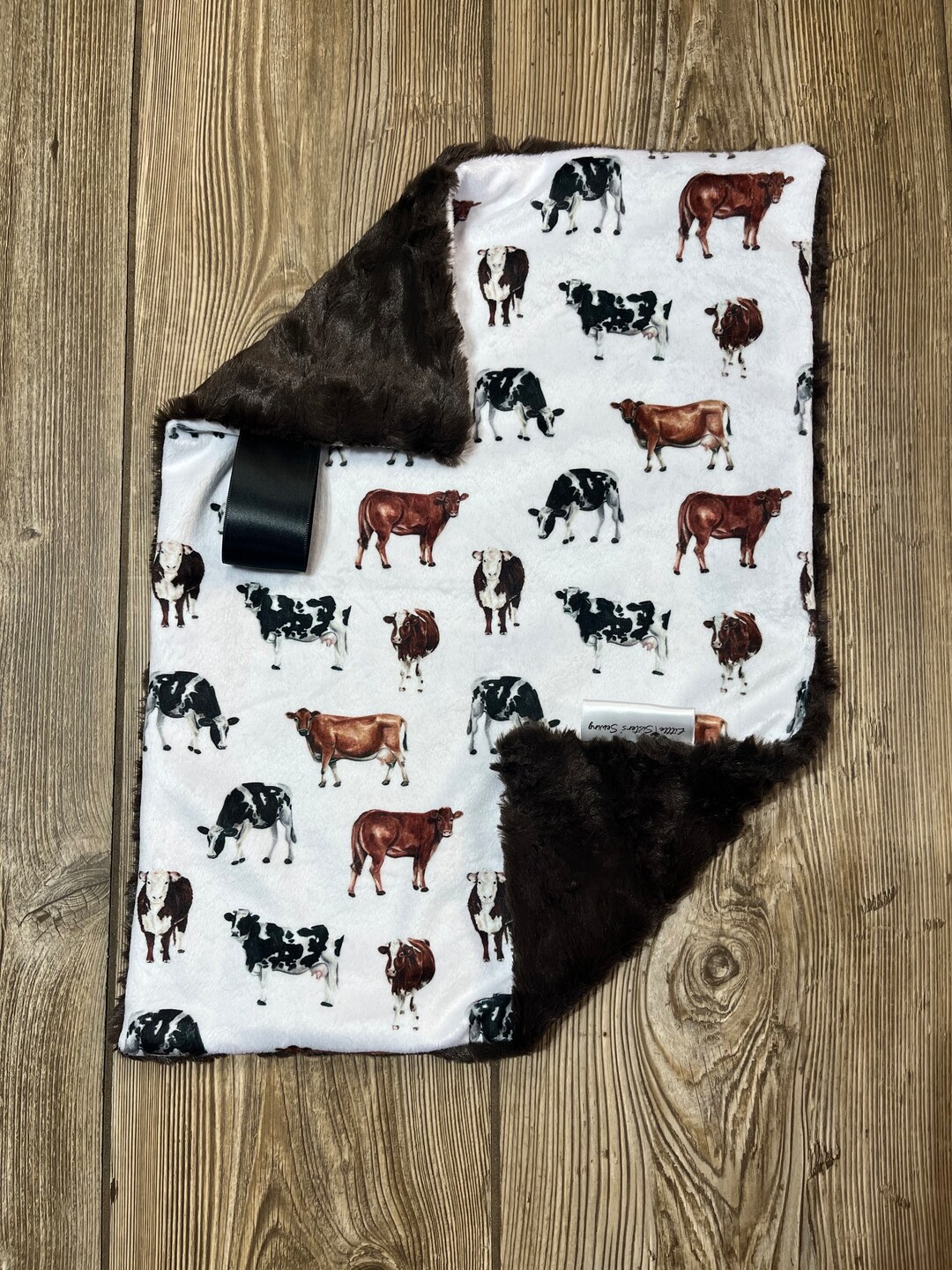 RTS Realistic Looking Cow Minky Lovey - Etsy