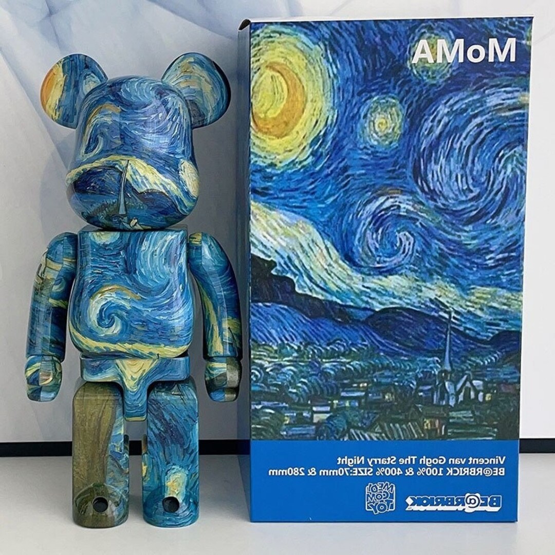 Bearbrick Statue Bearbrick Jinx 400 Bearbrick Van Gogh Etsy